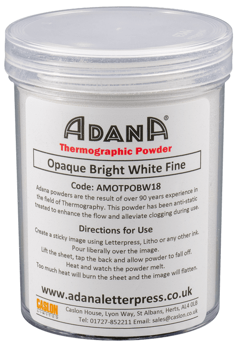 Adana Thermography Powder - Opaque Bright White Fine