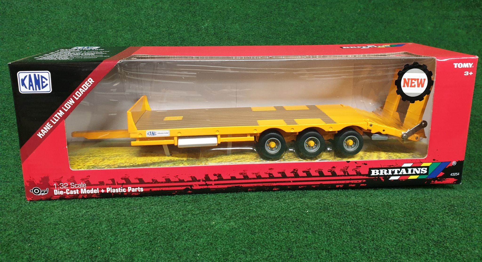 Britains Kane yellow low loader trailer