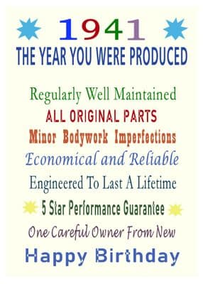 1941 The Year You Were Produced