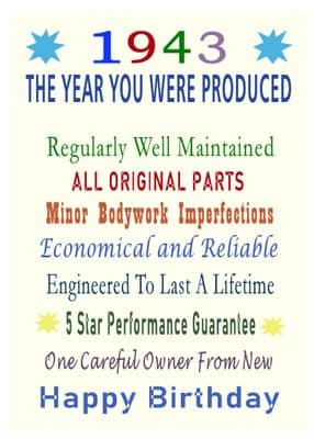 1943 The Year You Were Produced