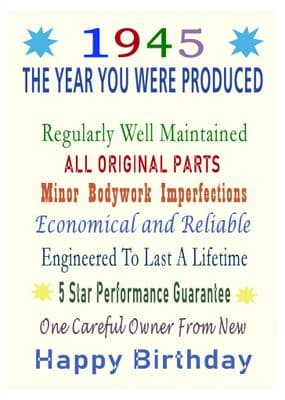 1945 The Year You Were Produced