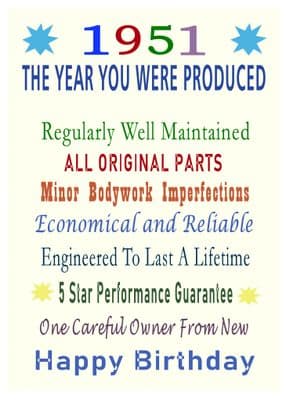 1951 The Year You Were Produced