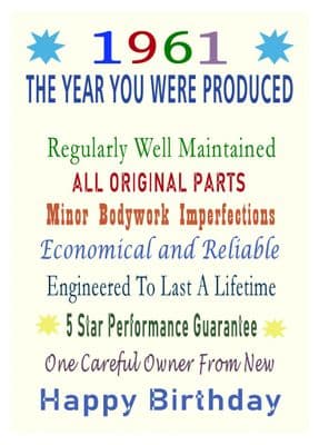 1961 The Year You Were Produced