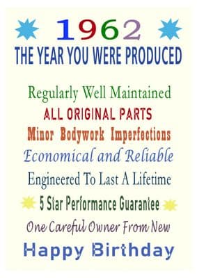 1962 The Year You Were Produced