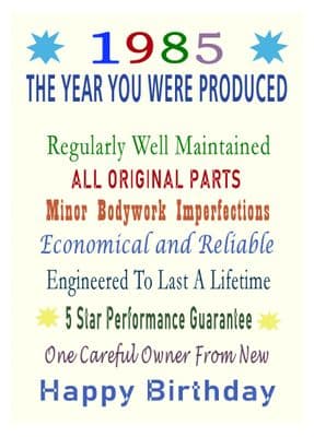 1985 The Year You Were Produced
