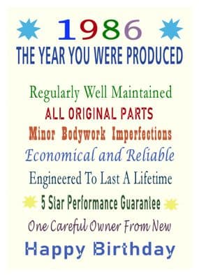 1986 The Year You Were Produced