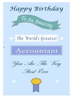 Accountant - Birthday Card
