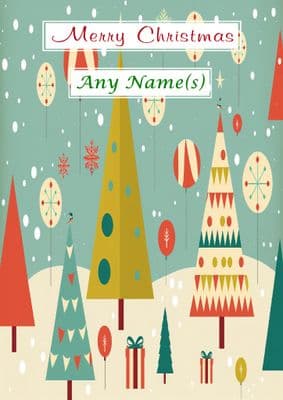 Add A Name Christmas - Abstract Trees