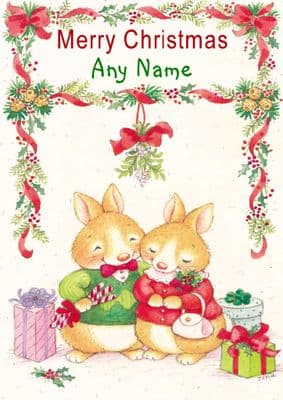 Add A Name Christmas - Bows and Animals