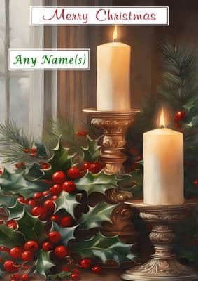 Add A Name Christmas - Candles