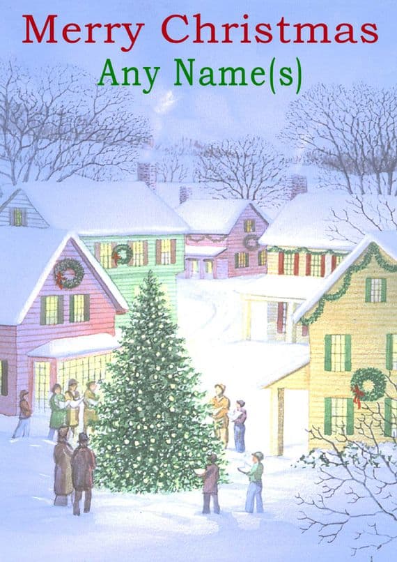 Add A Name Christmas - Carol Singers By tree