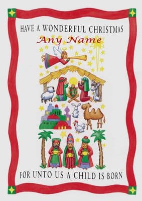 Add A Name Christmas - Child Nativity