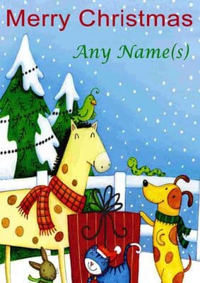 Add A Name Christmas - Christmas Animals