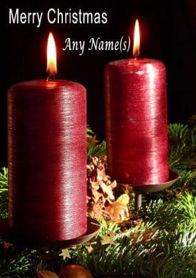 Add A Name Christmas - Christmas Candles