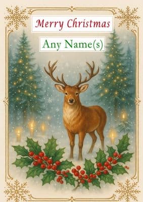 Add A Name Christmas - Christmas Deer