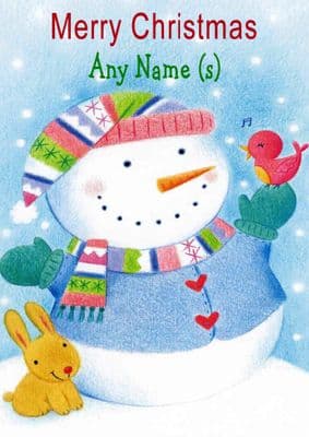 Add A Name Christmas - Dressed Snowman