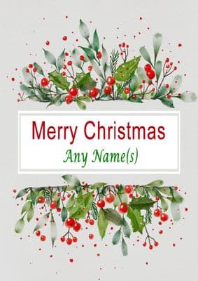 Add A Name Christmas - Holly