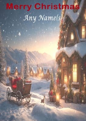 Add A Name Christmas - House and Carriage