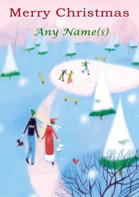 Add A Name Christmas - Ice Skaters