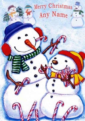 Add A Name Christmas - Jolly Snowman