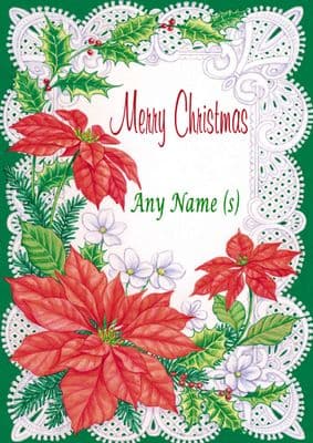 Add A Name Christmas - Lace and Holly