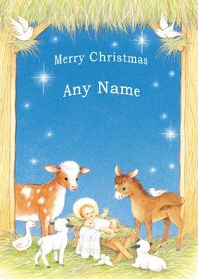 Add A Name Christmas - Manger Scene