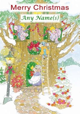 Add A Name Christmas - Mice In A House