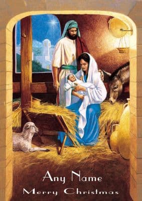 Add A Name Christmas - Nativity In A Stable