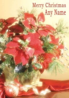 Add A Name Christmas - Poinsettia
