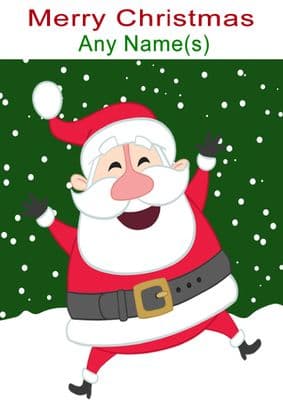 Add A Name Christmas - Santa Dancing