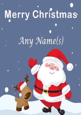 Add A Name Christmas - Santa Under The Sky
