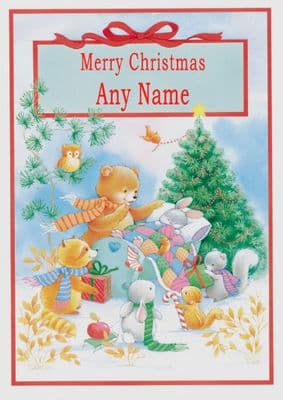 Add A Name Christmas - Sleeping Bunny