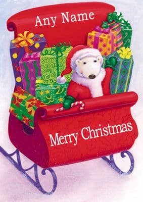 Add A Name Christmas - Sleigh With Animals