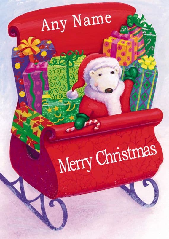 Add A Name Christmas - Sleigh With Animals