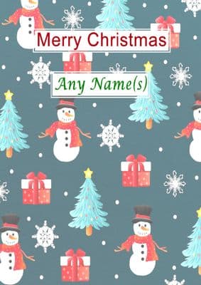 Add A Name Christmas - Snowman  Collage