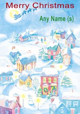 Add A Name Christmas - Snowy Town
