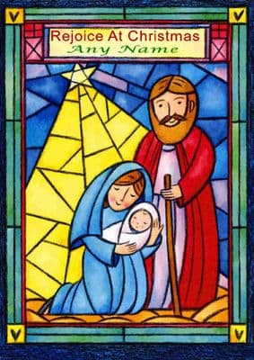 Add A Name Christmas - Stained Glass