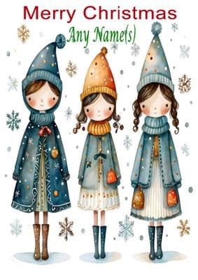 Add A Name Christmas - Three Girls