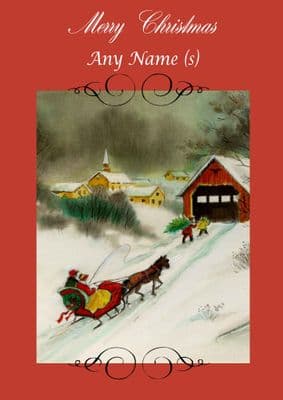 Add A Name Christmas - Winter Sleigh Ride