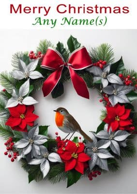 Add A Name Christmas - Wreath