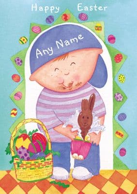 Add A Name Easter-Boy With Bunny