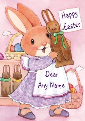 Add A Name Easter-Girl Bunny