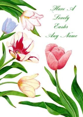 Add A Name Easter-Tulips