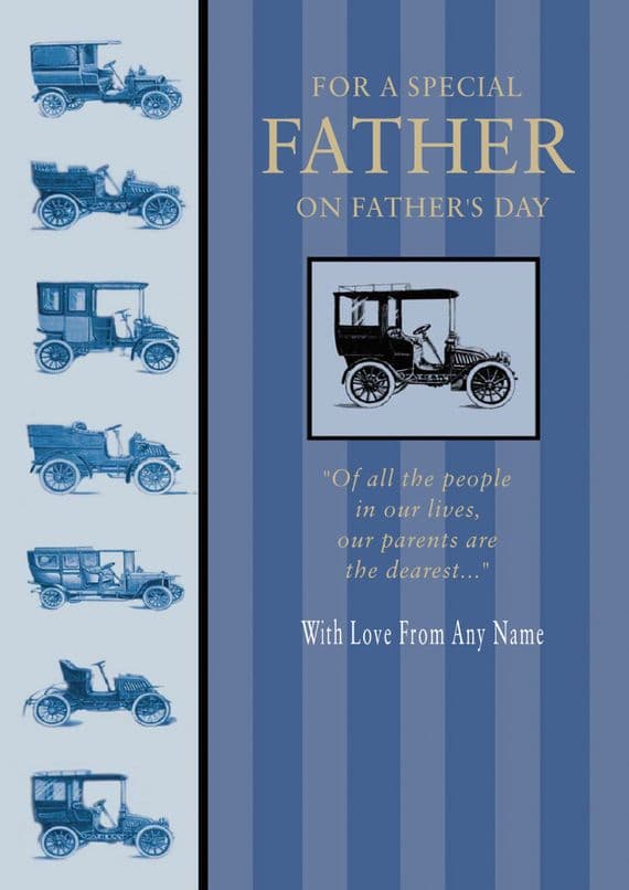 Add A Name Father's Day-Antique Cars