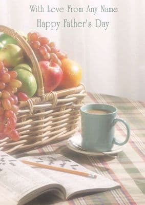 Add A Name Father's Day-Coffee And Puzzle