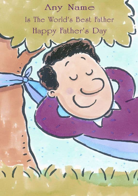 Add A Name Father's Day-Father Asleep