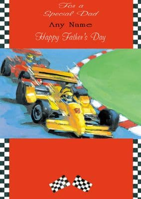 Add A Name Father's Day-Racing Cars