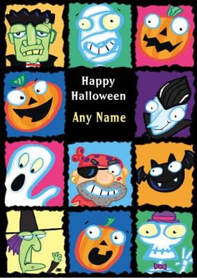 Add A Name Halloween Faces