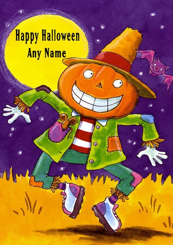 Add A Name Halloween Scarecrow