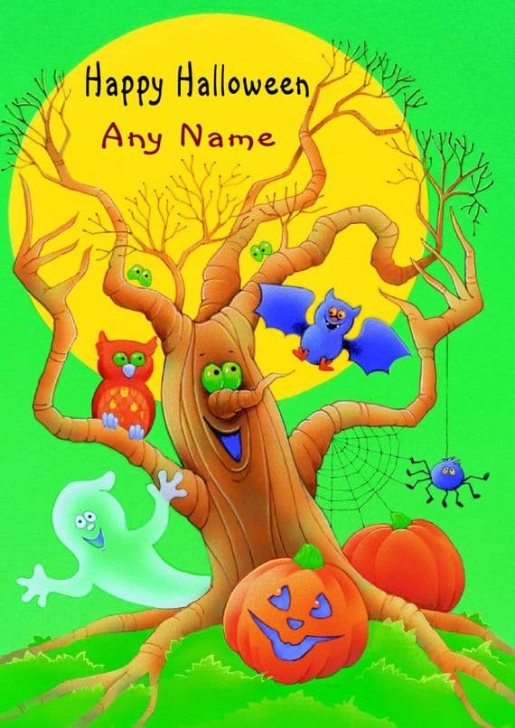 Add A Name Halloween tree